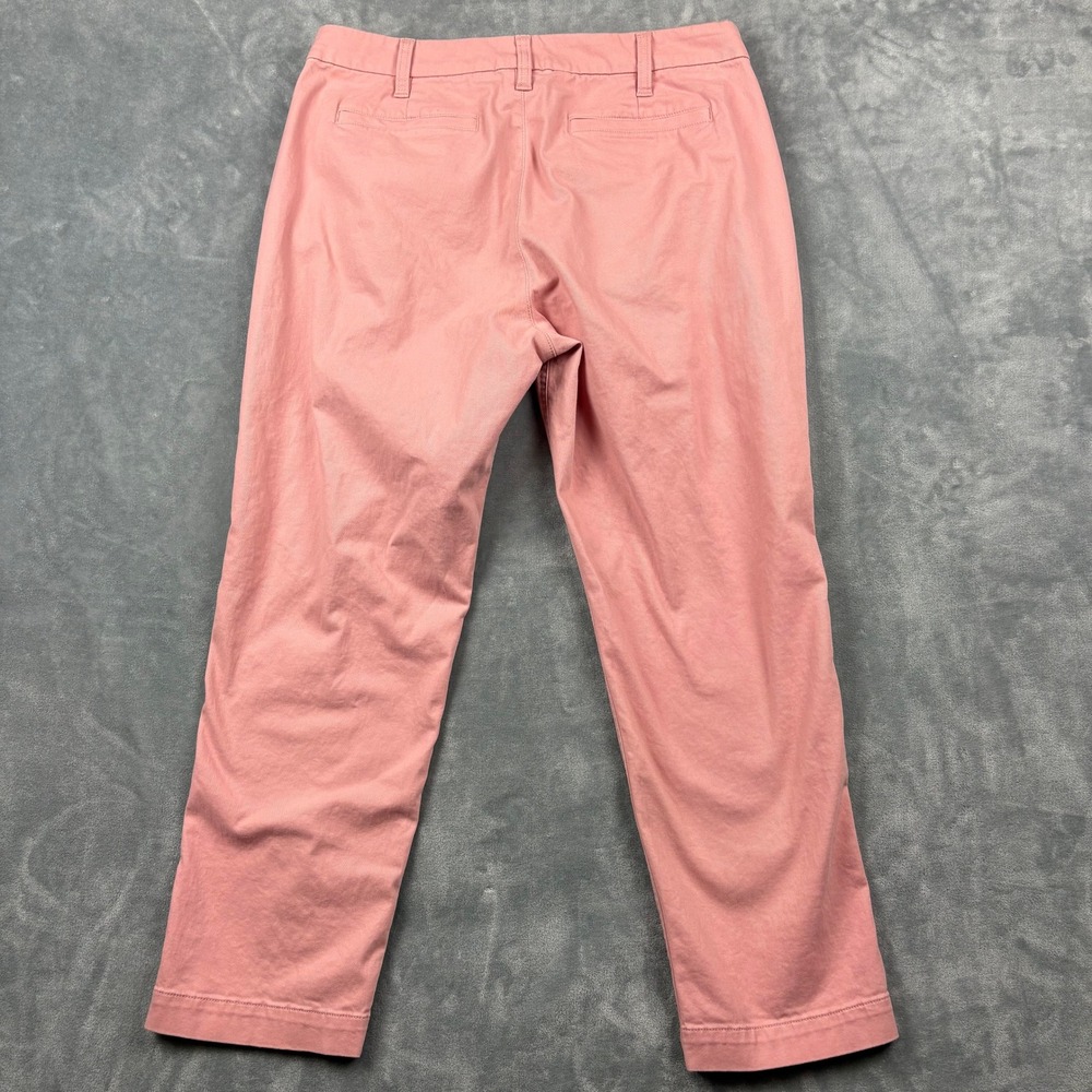 J.Crew Pink/Salmon High-Rise Girlfriend Chino Cropped Pants Women 10 Barbiecore - Picture 4 of 8